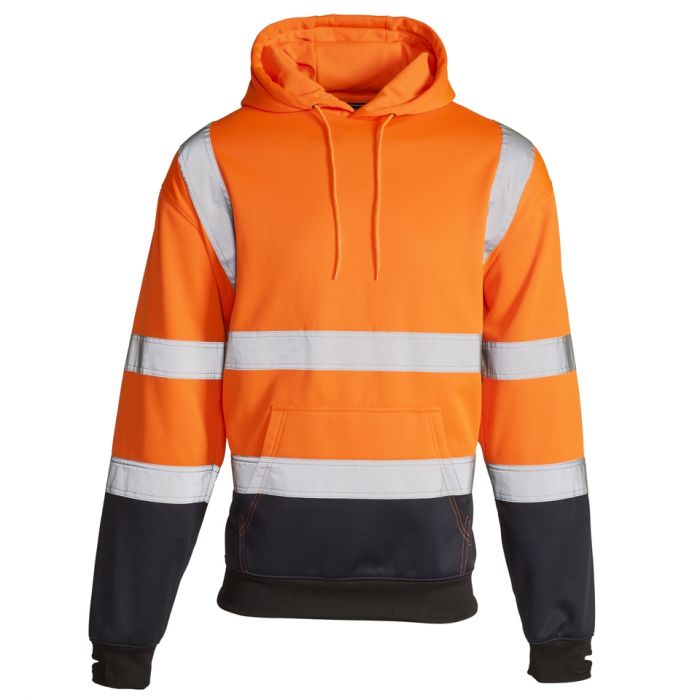 Supertouch Hi Vis Orange 2 Tone Hooded Sweatshirt