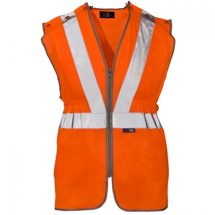 Supertouch Hi Vis Orange Polyester Long Tracker Vest