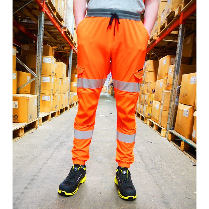 Leo Workwear Hawkridge Trouser Orange Front