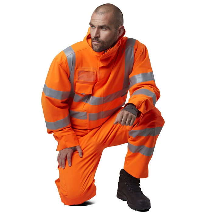 Leo Workwear Watertown Coverall Orange Front