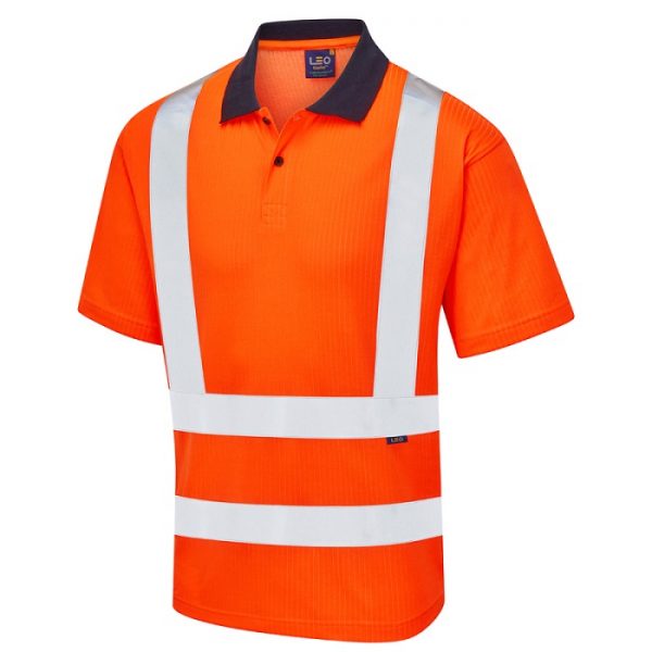 Leo Workwear Croyde Polo Shirt Orange