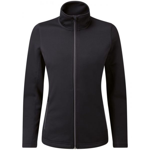 premier women's zip through sweatshirt black