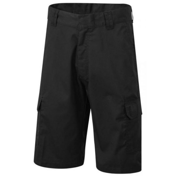 uneek mens cargo shorts black