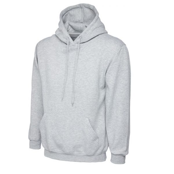 UC510 Uneek ladies deluxe hooded sweatshirt heather grey