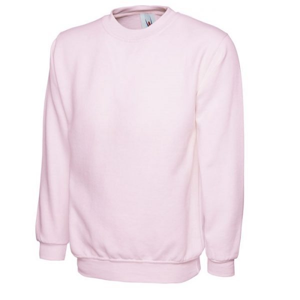 uc511 uneek ladies deluxe crew neck neck sweatshirt pink