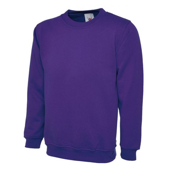 uc511 uneek ladies deluxe crew neck neck sweatshirt purple