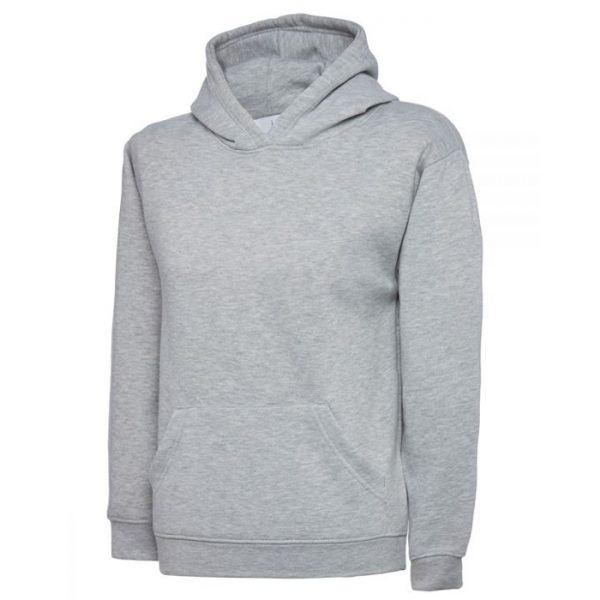 Uneek UX childrens hooded sweatshirt heather grey