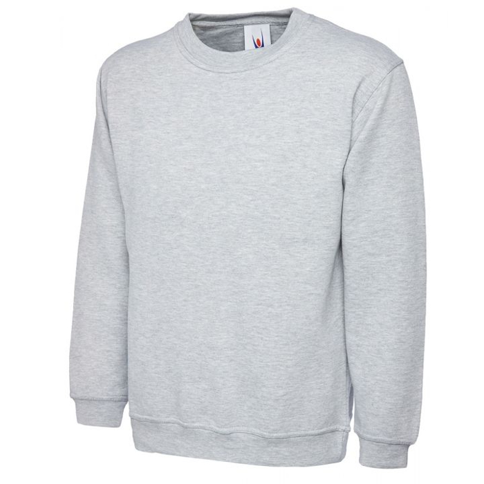 uneek ux childrens sweatshirt heather grey