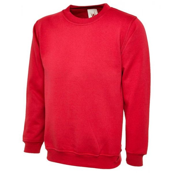 uneek ux childrens sweatshirt red