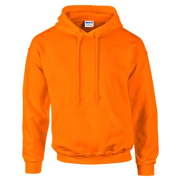 Gildan Dryblend Adult Hooded Sweatshirt Safety Orange