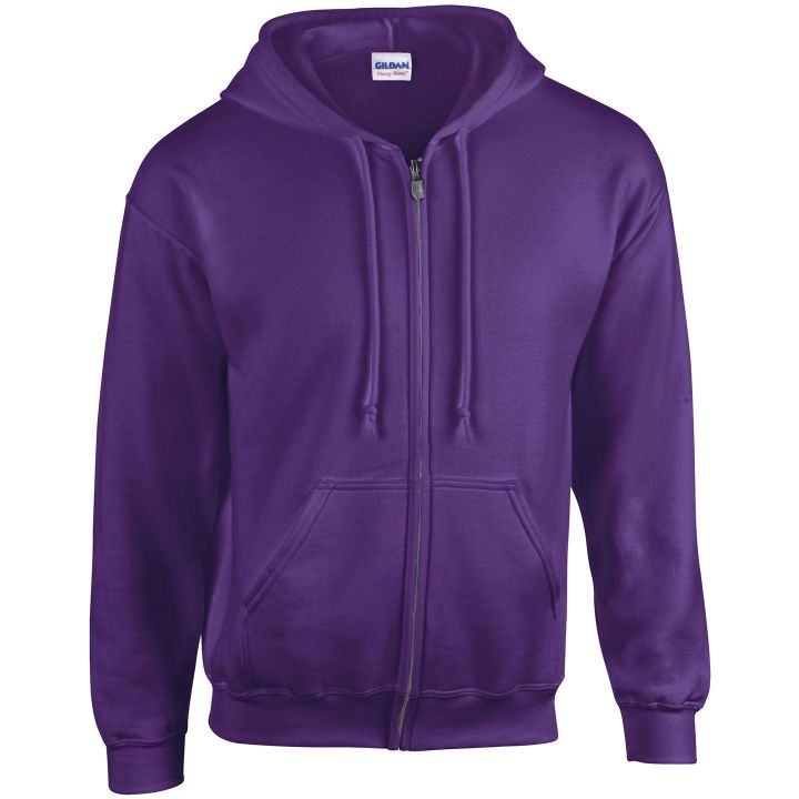Gildan Heavy Blend Full Zip Adult Hoodie Purple