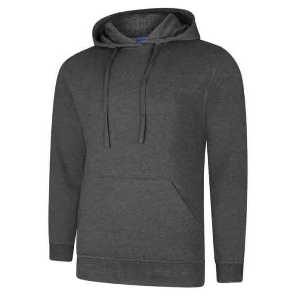 Uneek Deluxe Hooded Sweatshirt Charcoal