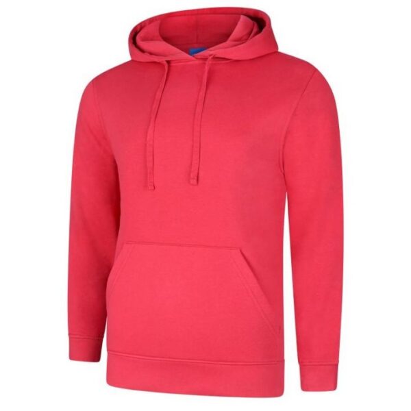 Uneek Deluxe Hooded Sweatshirt Cranberry
