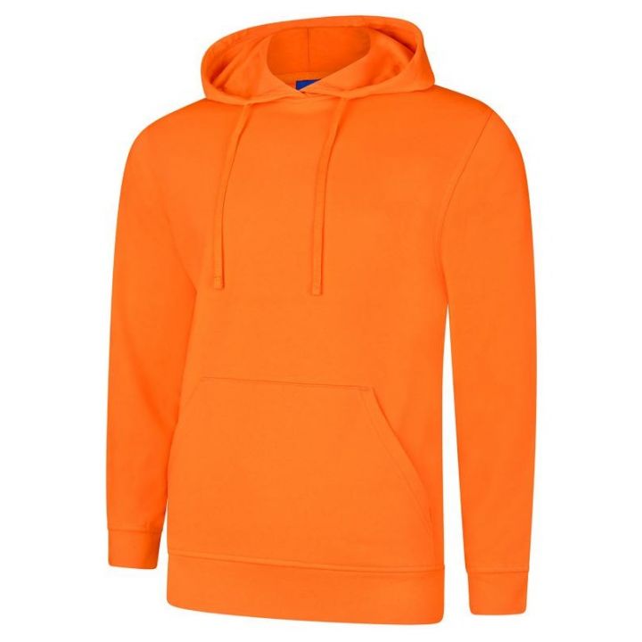 Uneek Deluxe Hooded Sweatshirt Orange