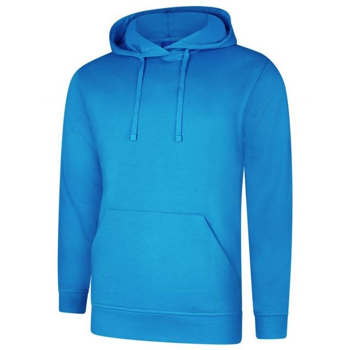 Uneek Deluxe Hooded Sweatshirt Reef Blue