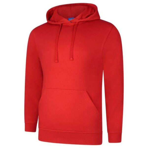 Uneek Deluxe Hooded Sweatshirt Red